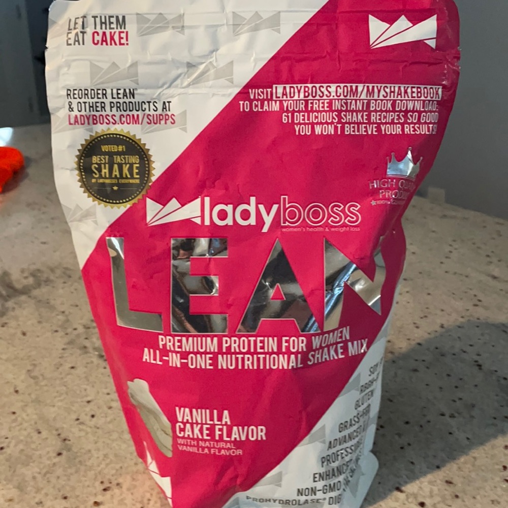 LADY BOSS LEAN Vanilla Cake Flavor Protein/nutritional shake mix - 1.91 lbs